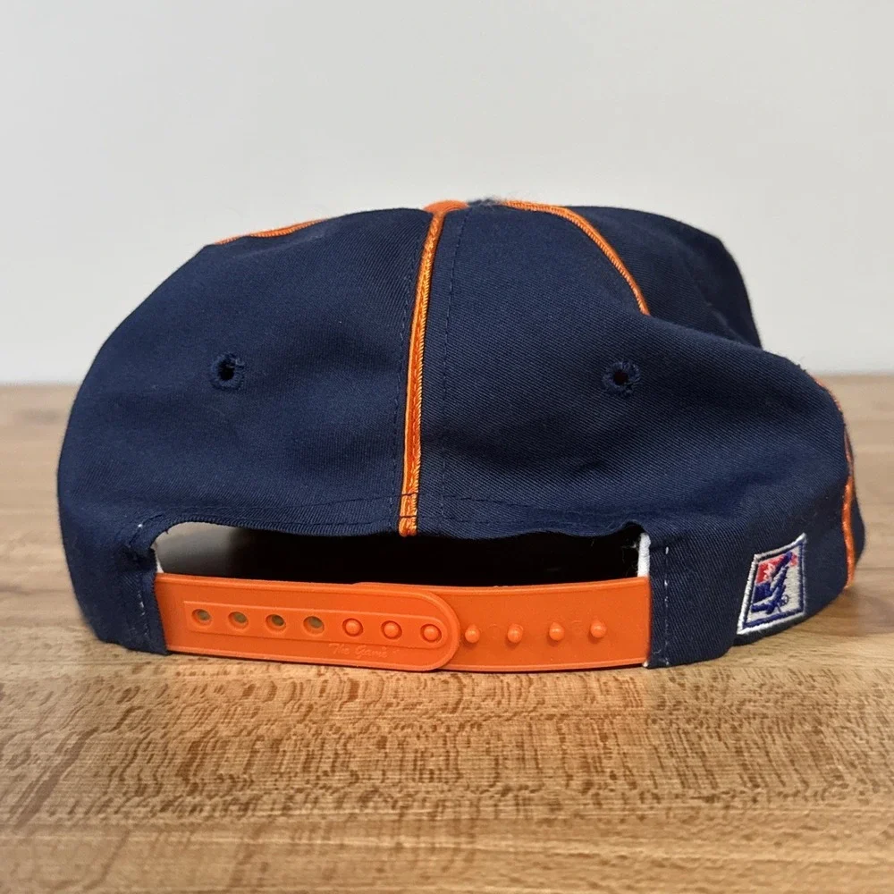 Vintage University Illinois Indian Chief Illiniwek Striped Snapback Hat The Game